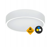 LED stropní svítidlo MARTIN s čidlem pohybu 15W, 3000/4000K, 1650Lm, IP65 - bílé